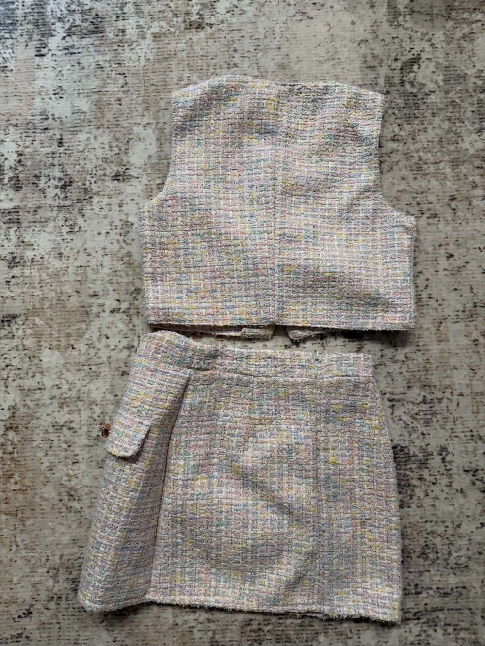 Forever 21 Pastel Multi Tweed Two-Piece Set - Picture 4 of 4